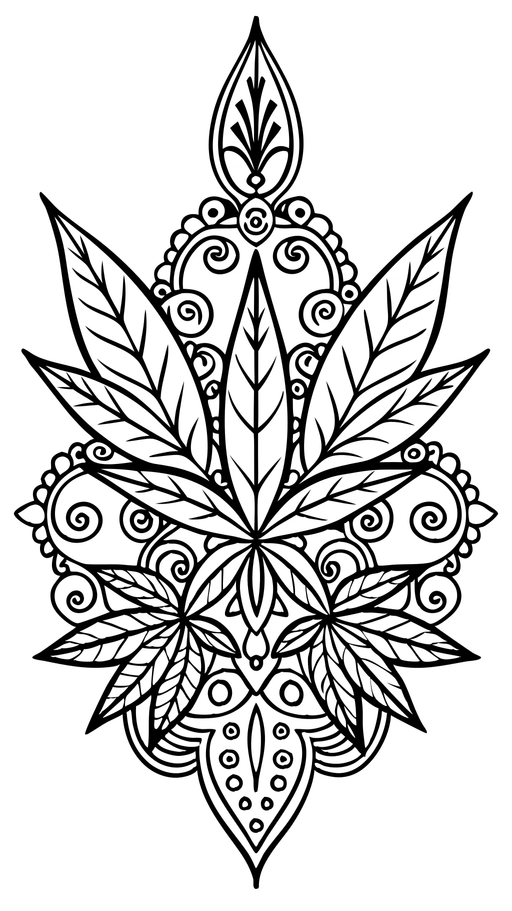 coloriages de mauvaises herbes pour adultes